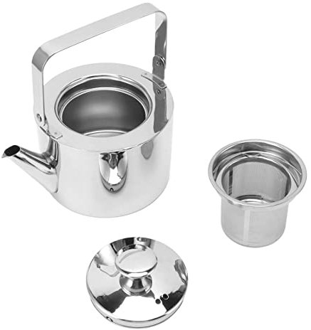 lvifloae 1L Stove Top Whistling Tea Kettle Stainless Steel Tea Kettle with Strainer Thickened Metal Whistling Teapot with Ergonomic Handle for All Stovetop Small (Small, 1L)