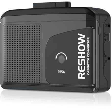 Reshow Reproductor De Casetes Portátil, Reproductor Y Grabador De Casetes Con Altavoz Integrado, Alimentación USB-C, Para Reproducción De Música, Grabación, Estudiantes, Viajes, Amantes De La Música N