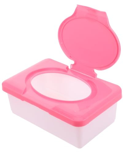 KOMBIUDA Porta Toallitas Húmedas Rellenable de Caja para Guardar Toallitas Húmedas con Tapa para Viajes y Baño Contenedor de Almacenamiento