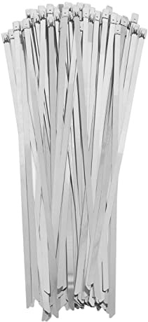 Telituny 100 bridas para cables autoblocantes, bridas para cables de acero inoxidable para maquinaria y vehículos