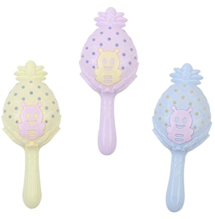 OFFSCH Juguete Sonajero para Bebés Diseño Adorable, Resistente y Anti-caída, 3 Piezas de Plástico Ideales para Salir a Jugar y Estimular a Recién Nacidos Color Aleatorio