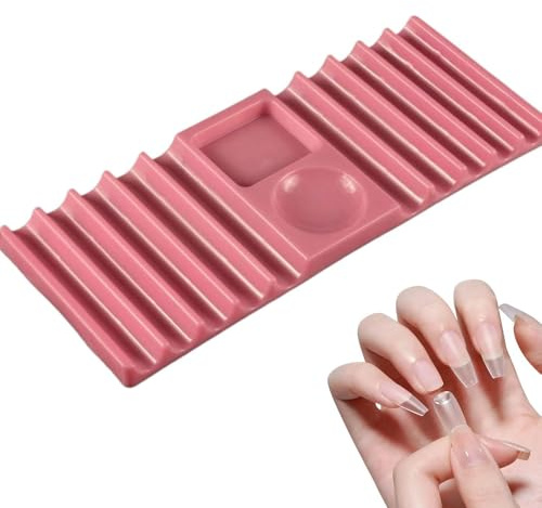 Generisch Nagelkunst-Werkzeughalter – Rutschfeste Gel-Pinsel-Aufbewahrung, Integriertes Organizer-System Für Farbpaletten, Platzsparendes, Kompaktes Design, Stabiles Salon- -Werkzeug | Verwendung Für