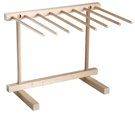 Fantes Collapsible Pasta and Noodle Drying Rack, Made in Italy, Natural Beechwood, 13.375 x 11.5-Inches, The Italian Market Original since 1906