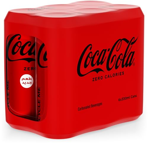 Coca Cola Zero Can, 330ml (Pack of 6)