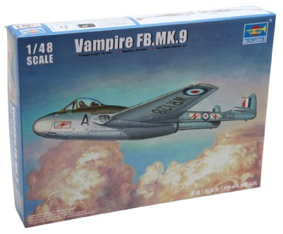 Trumpeter 02875 modellbyggsats Vampire FB.MK.9, olika