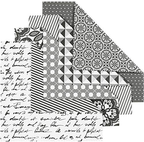 Origamipapier Sortiment Paris 25671 by Vivi Gade von Creativ Company - Faltpapier für Falttechniken. 4 Designs. 50 Blätter á 15 x 15 cm. 80g/qm.