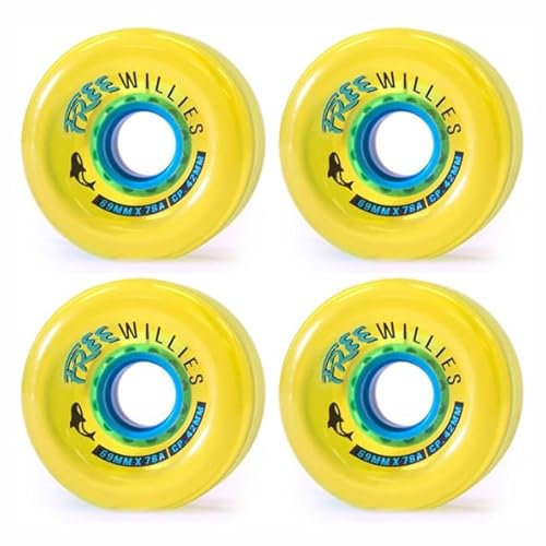 Longboard Wheels (Set 4). Ruedas Skate Longboard Free Wheel Co. 69mm 78a Willies