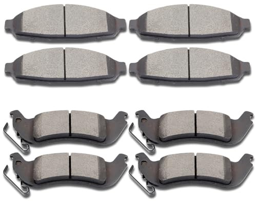 cciyu D931 D1040 Front Rear Ceramic Brake Pads Kits 8set fit For 2003-2011 For Ford Crown Victoria 2003-2011 For Lincoln Town Car 2003-2011 For Mercury Grand Marquis 2003-2004 For Mercury Marauder