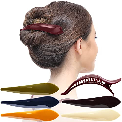 RC ROCHE 6 Stück Entenschnabel Haarspange Krokodil Damen, Medium Klassisch | Starker Halt, Alligator Hair Clips, Abteilklammern, Krokodilklemmen, Kein Knick, Abteilen, Föhnen, Friseur, Styling, Make-up