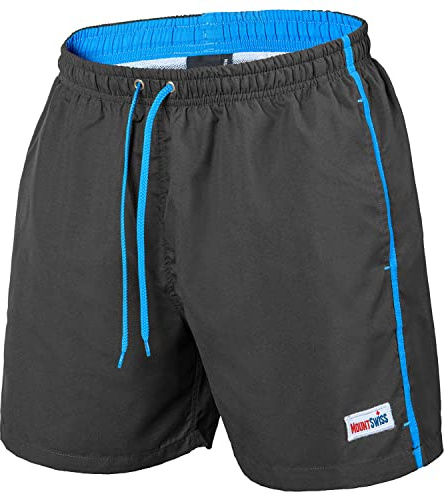Mount Swiss Dario – Bañador para hombre con bolsillos laterales y bolsillo trasero | Short de baño de moda para hombre | Natación, ocio, deportes acuáticos | Short de baño cómodo en muchos materiales