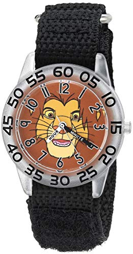 Disney pojkars analoga kvartsur med nylonrem WDS000870, Svart, armband