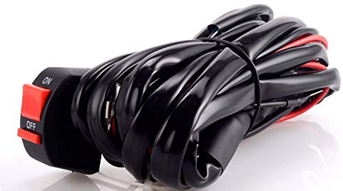 Gebildet 12V-40A Moto Câblage à Barres LED Faisceau de Fil,Feu Antibrouillard/Feu Additionnel/Feu de Travail Câblage Produit Universel