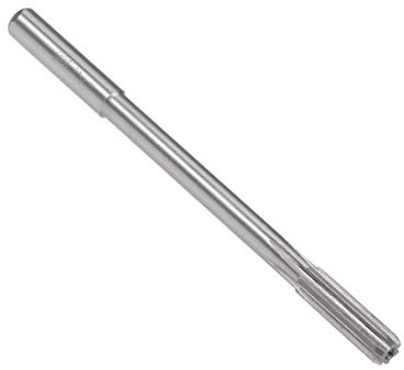 sourcing map 6,1 mm Bohrreibahle, HSS Cobalt M35 Drehmaschine Reibahle D4 6 gerade Rillen, runder Schaft Fräswerkzeug, für Edelstahl, Legierung, Kupfer, Metall