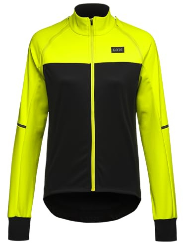 GORE WEAR Women's Standard Phantom Jacket, Black/Neon Yellow, S/4-6