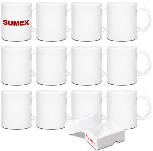 Sumex 11oz Set of 12 Sublimation Blanks White Mugs,Sublimation Ceramic Mugs for Cofffee,Tea,Milk, Latte, Hot Cocoa