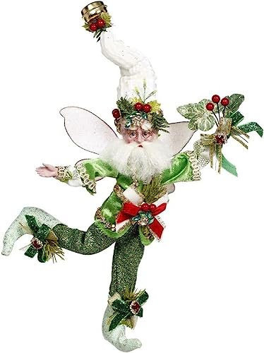 Mark Roberts Navidad 2023 hada de acebo e hiedra, pequeña - 10 pulgadas