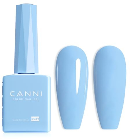 CANNI UV Negellack Natur Hellblau Gellack Gel UV Nail Art Klassischer und All MatchStil Soak Off Gelnagellack für UV Lampe