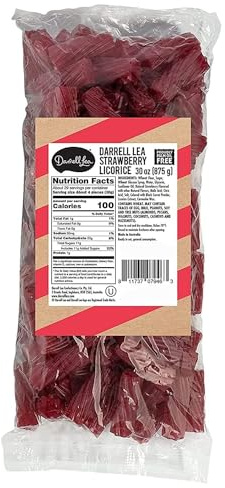 Darrell Lea Liquorice Strawberry Twist Bulk - Mouthwatering & Soft Liquorice - Perfect for Sweets Gift Box - Vegetarian Sweeties - 875 grams