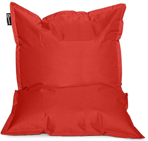 Casacomfy Sitzsack mit Füllung - für Innen und Außen - Homebase Sitzkissen (Rot, XXL)
