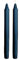 Juego de 2 velas decorativas estriadas Dorica - Color azul noche - Duración 8 horas - Diámetro 2,5 cm Altura 25 cm