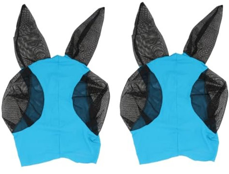 SUPVOX 2 Pièces Anti-Mouches d'oreille Filet tête de Cheval Mouche à Cheval prévention des ES Maille tête de