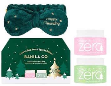 BANILA CO Clean it Zero Reinigungsbalsam Urlaub-Sonderedition|Veganer koreanischer Make-up-Entferner, porenaufhellendes Gesichtsreinigungsgel|Kostenloses Stirnband inklusive, Geschenkset