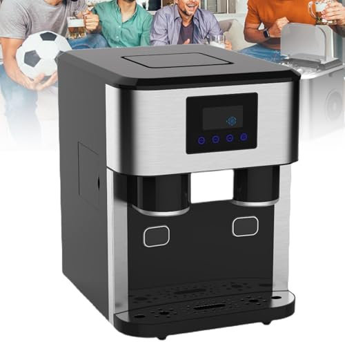 Hydravex Macchina per Il Ghiaccio da banco, 16 cubetti Pronti in 7 Minuti, 40 libbre in 24 Ore, Macchina per Il Ghiaccio autopulente, 2 Dimensioni di Bullet Ice Macchina per Il Ghiaccio Portatile