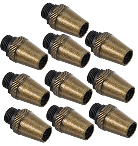 Angoily 10 Pcs Thread Cable Grips and DIY Cable Glands Ceiling Lights Clips Strain Relief Connector for Hanging Light Fixtures in Antique Bronze