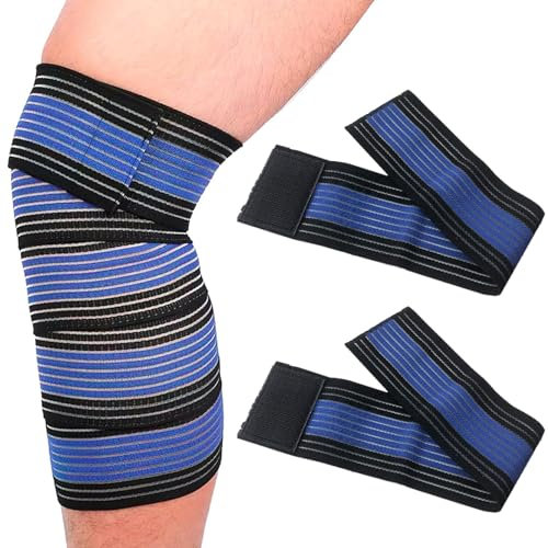 Guyode 2 Stück Fussbandagen Sprunggelenk, Knöchelbandage, Einstellbar Bandage Fußgelenk, Hochelastisch Knöchelstütze, Sport Schützen Fußgelenkbandage Sprunggelenk, für Fußball Laufen Radfahren