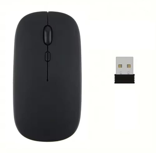 Ratón Inalámbrico Dual (Bluetooth + 2.4GHz) – Silencioso, Ergonómico y Preciso | hasta 1600 dpi Ajustables | Compatible con Windows, Mac, iPad, iOS y Android