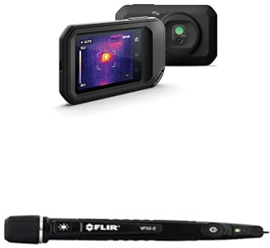 FLIR C3-X Caméra thermique compacte avec Wi-Fi : imageur infrarouge haute résolution pour inspection, utilisation électrique/mécanique/CVC + ensemble détecteur de tension sans contact VP52-2 CAT IV