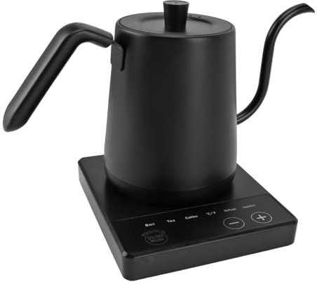 Hervidor de Cuello de Cisne Eléctrico, 1000W 800 Ml Vertido sobre Hervidor café con 5 Preajustes Control Temperatura para la Oficina (EU enchufe 220V)