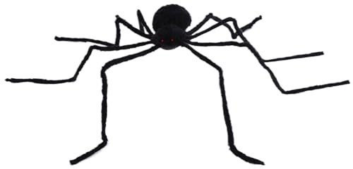 Haunted House Decor - Ragni finti spaventosi, 1,2 m, giganti dal suono, ragno di Halloween, suoni spaventosi ed effetto vibrazione, decorazioni di Halloween per esterni e interni