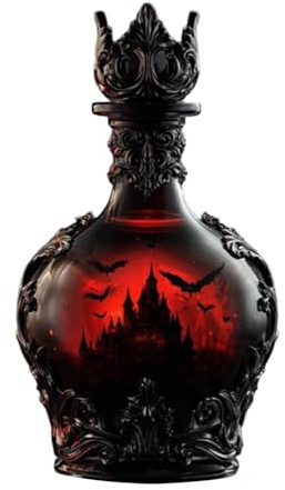 Whisky Karaffe Geschenk für Männer Halloween Totenkopf Dekanter - Klassische Glaskaraffe für Whisky, Whiskykaraffe - Whiskyflasche Valentinstag, Vatertag, Geburtstag, Weihnachten (Schwarz)