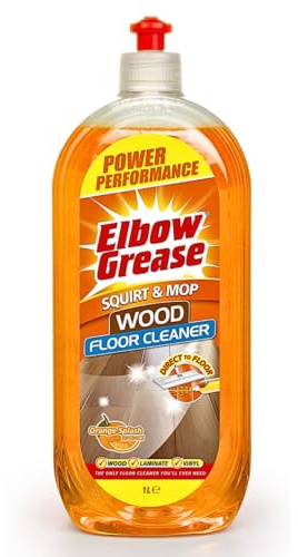 Elbow Grease Squirt & Mop Floor Cleaner (Orange, 1L) | Direct to Floor, Ready To Use, Cleaning Solution For Mopping & Wiping Floors | Suitable for Wood, Laminate & Vinyl Flooring