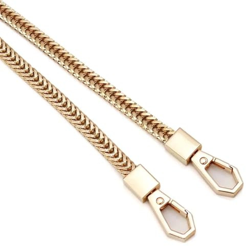 IOEUIWP Väskkedjor i metall för kvinnor, axelremmar 7 mm, handhandtag, kedja, ersättningsbälte, tillbehör för axelväska, väska, plånbok (guld, 100 cm)