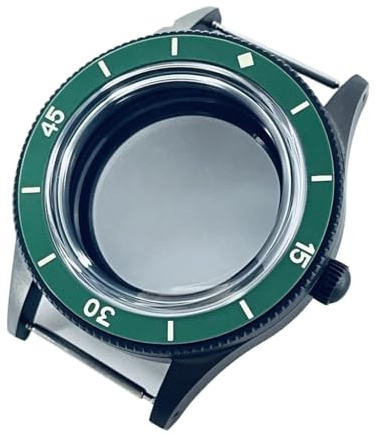 NLNKDTDPAK 40 mm passform for retrokupolformad NH35 NH36 NH34 ETA2824 PT5000 klockfodral med safirkristall lysande keramikram(A1 Green Bezel,NH35 NH36 NH34)