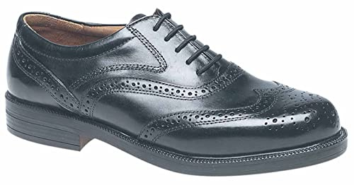 Scimitar Mens Gents Leather Wide Fit Brogues Shoes Size 6-14 Black (8)