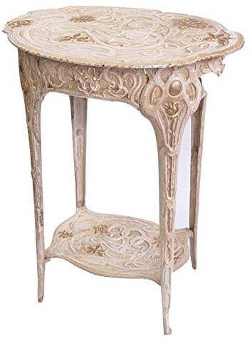 Deko Blumentisch Garten Tisch Beistelltisch 60,5 cm Jugendstil Gußeisen