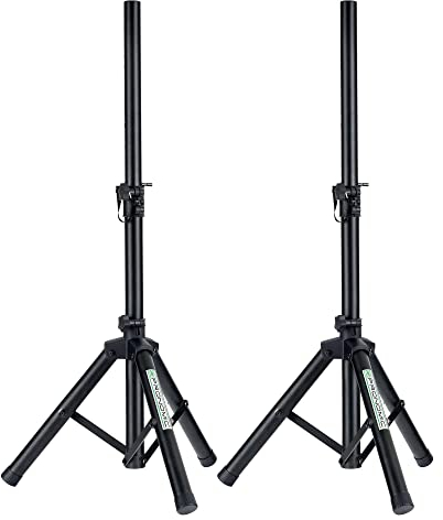 Pronomic SPS-5S Boxenstativ Stahl 2er Set - Niedrige Boxenstative aus Stahl - Ideal für Linienstrahler, Monitore und Akustik-Verstärker - 67 bis 120 cm hoch - nur 1,8 kg leicht - schwarz