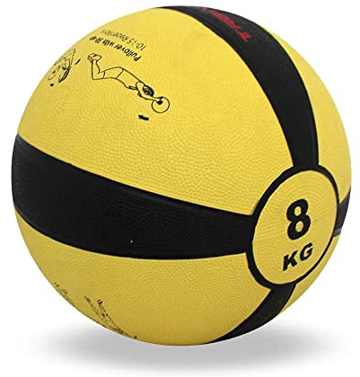 TrainHard Medizinball 1-12 kg, Gummi Gewichtsball in 10 Farbig, Professionelle Gymnastikball für Krafttraining, Crossfit und Fitness