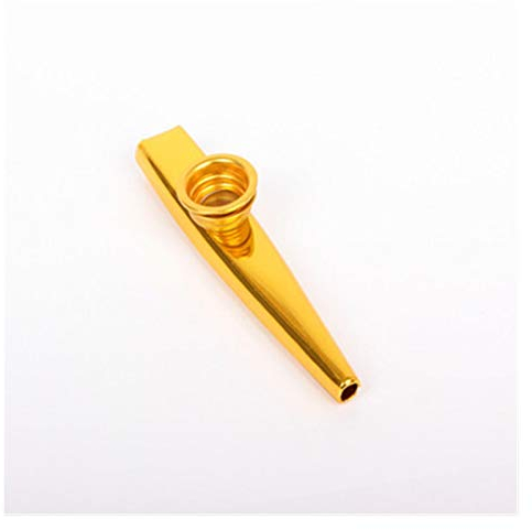 DINGGUANGHE-CUP Volksinstrumente 3 stücke Kazoo Gitarre Musikinstrument Aluminiumlegierung Metall Musik Liebhaber Musikinstrument 12x2.5cm (Color : Golden)