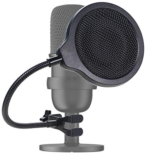 Mikrofon-Popschutz für SoloCast - Dreilagiger Pop-Filter mit flexiblem 360-Grad-Schwanenhals-Clip und stabilisierendem Arm, kompatibel mit dem HyperX SoloCast-Mikrofon von YOUSHARES