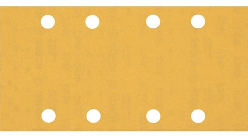 Bosch Professional 50x Carte abrasive Expert C470 con 8 fori (per Legno duro, Vernice su legno, 93x186 mm, Grana 180, accessorio Levigatrice orbitale)