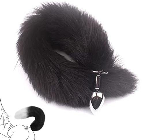 Edelstahl mit Fuchsschwanz Analplug mit Schweif lang Sm Sex Toys | Sexy Cosplay Bondage Anal Toy Anfanger Fox Tail Butt plug Anus Masturbator Für Männer Frauen Paare