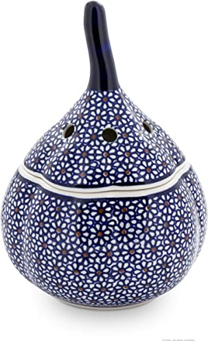 Original Bunzlauer Keramik Zwiebeltopf/Knoblauchtopf, Dekor 120