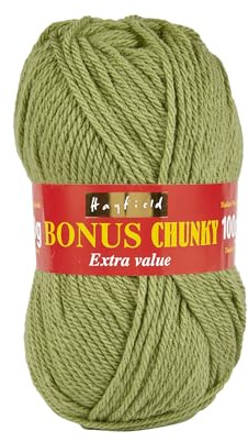 Sirdar Hayfield Bonus Chunky, Grasgrün, 100% Acryl, 109 Yards, Strickgarn