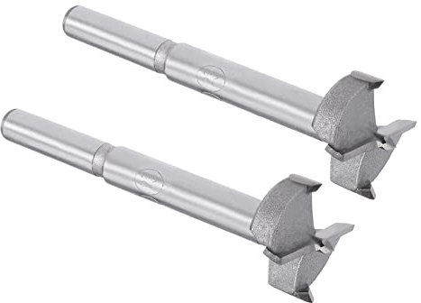 Kozelo 2pcs Forstner Drill Bits - [23mm] Tungsten Carbide Auger Opener for Wood Furniture Hinge Woodworking Use, Round Shank, Gray