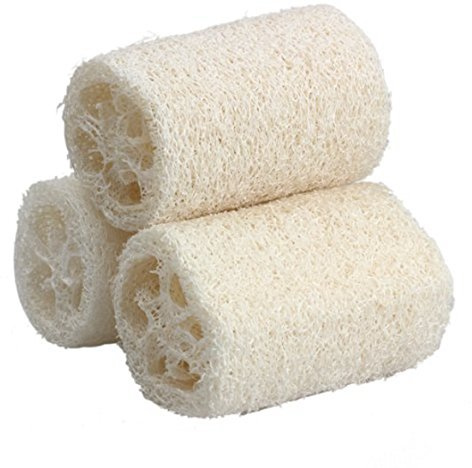REHOC 3 pezzi naturale Luffa Koerper doccia spugna (grande)