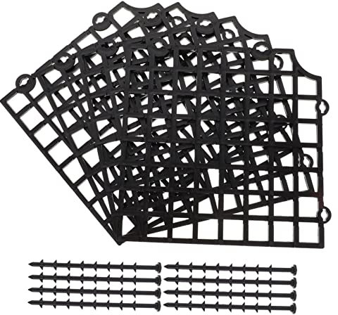 Parliky 3pcs Cuttable Flower Pot Cover Plant Pot Grid Soil Protector Stake Child-Proof Mesh Prevents Animal Spills Easy to Clean Waterproof Plastic Hollow Out